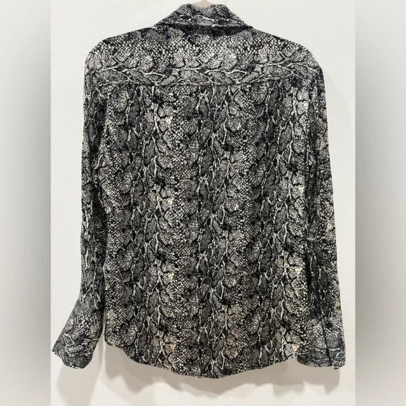 ZARA Snake Print Blouse Size S - Picture 5 of 10